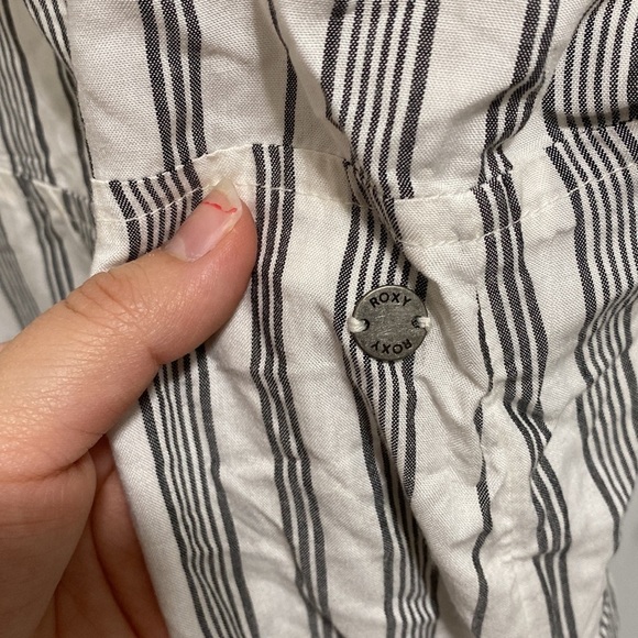 🚨Roxy Womens Catching Feelings Romper Pantsuit Striped Adjustable Straps - Picture 6 of 13